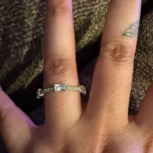 Pandora Rectangular Bars Sparkling Pavé Ring